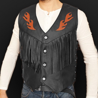 Leather vest m12